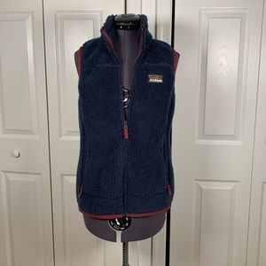 LL Bean fuzzy vest XS